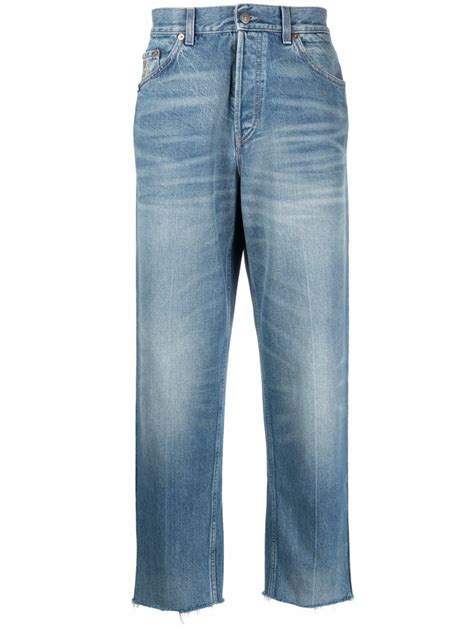 gucci gucci slim-fit washed-denim|Gucci denim dionysus.